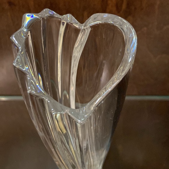 Vintage Crystal Vase, 9” tall - Picture 2 of 5